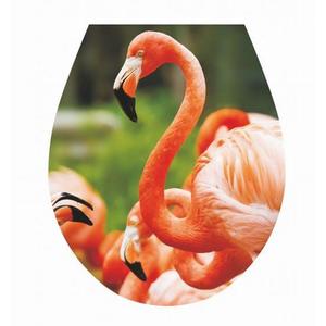 NÁLEPKA 3D TOALETNÉ SEDADLO FLAMINGOS obraz