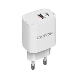 Canyon Canyon - Rychlonabíjecí adaptér Power Delivery 20W USB-C + USB-A bílá obraz