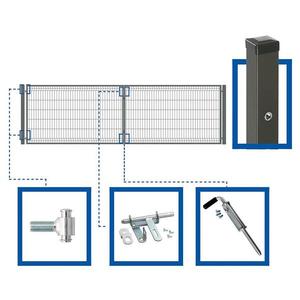 3D PLOTOVÁ BRÁNA 400 X 120 CM, KOMPLETNÍ SOUPRAVA - VČETNĚ SLOUPKŮ A PŘÍSLUŠENSTVÍ, WGBRA-T000297 obraz