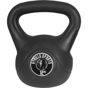 Gorilla Sports Kettlebell činka, plast, černá, 20 kg obraz