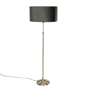 Vloerlamp goud met ovale velours kap groen 50cm - Parte obraz