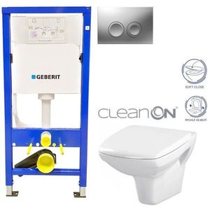 GEBERIT DuofixBasic s matným tlačítkem DELTA21 + WC CERSANIT CLEANON CARINA + SEDÁTKO 458.103.00.1 21MA CA2 obraz