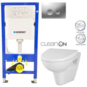 GEBERIT DuofixBasic s matným tlačítkem DELTA21 + WC CERSANIT CLEANON PARVA + SEDÁTKO 458.103.00.1 21MA PA1 obraz