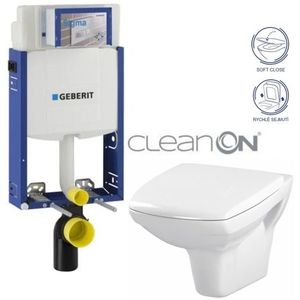 GEBERIT KOMBIFIX ECO, nádržka UP 320 bez tlačítka + WC CERSANIT CLEANON CARINA + SEDÁTKO 110.302.00.5 CA2 obraz