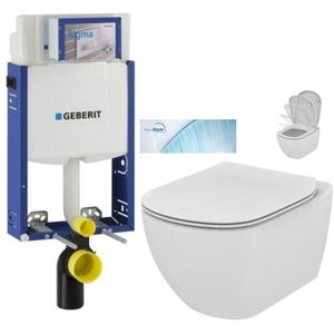 GEBERIT KOMBIFIX ECO, nádržka UP 320 bez tlačítka + WC Ideal Standard Tesi se sedátkem SoftClose, AquaBlade 110.302.00.5 TE1 obraz