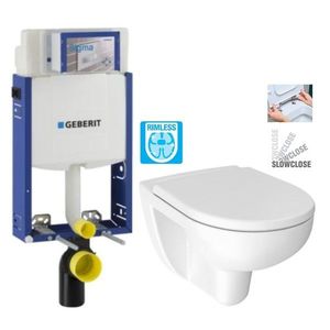 GEBERIT KOMBIFIX ECO, nádržka UP 320 bez tlačítka + WC JIKA LYRA PLUS RIMLESS + SEDÁTKO DURAPLAST SLOWCLOSE 110.302.00.5 LY2 obraz