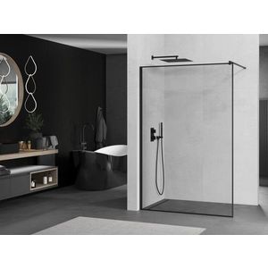 HOPA Walk-in sprchový kout ALGORA BLACK Barva rámu Černá, Rozměr A 110 cm, Rozměr C 200 cm, Směr zavírání Univerzální Levé / Pravé, Výplň Malované bezpečnostní sklo 8 mm OLBALGO110BC obraz