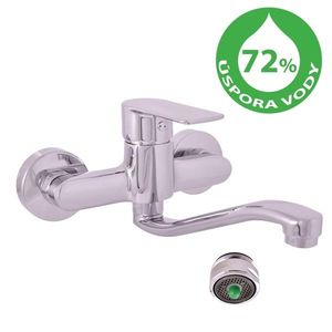 SLEZAK-RAV Spořící vodovodní baterie dřezová/umyvadlová VLTAVA ECO, Barva: Chrom, Rozměr: 150 mm VTE401.5/26 obraz