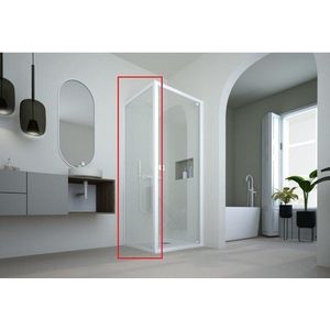 HOPA Pevná stěna DECO F1C Barva rámu Hliník ossidato, Rozměr A 80 cm, Výplň Čiré bezpečnostní sklo 6 mm BDE902FC348103 obraz