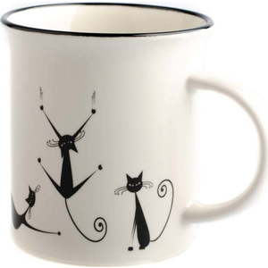 Porcelánový hrnek Dakls Cats Nero, 310 ml obraz