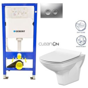 GEBERIT DuofixBasic s matným tlačítkem DELTA21 + WC CERSANIT CLEANON CARINA + SEDÁTKO 458.103.00.1 21MA CA3 obraz