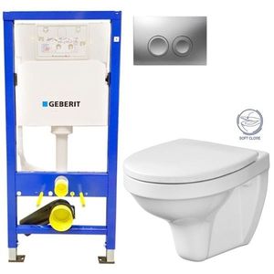 GEBERIT DuofixBasic s matným tlačítkem DELTA21 + WC CERSANIT DELFI + SOFT SEDÁTKO 458.103.00.1 21MA DE2 obraz