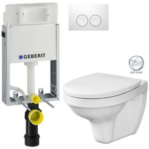 GEBERIT KOMBIFIX Basic tlačítko DELTA 21 WC CERSANIT DELFI + SOFT SEDÁTKO 110.100.00.1 21BI DE2 obraz