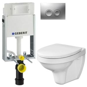 GEBERIT KOMBIFIXBasic vč. matného tlačítka DELTA 25 + WC CERSANIT DELFI + SEDÁTKO 110.100.00.1 21MA DE1 obraz