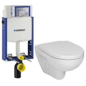 GEBERIT KOMBIFIX ECO, nádržka UP 320 bez tlačítka + WC JIKA LYRA PLUS + SEDÁTKO DURAPLAST 110.302.00.5 LY6 obraz