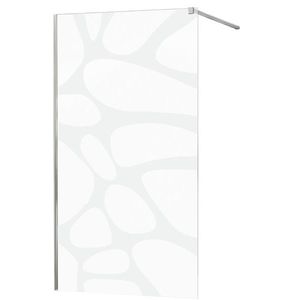 MEXEN/S KIOTO Sprchová zástěna WALK-IN 80x200 cm 8 mm, chrom, bílý vzor 800-080-101-01-97 obraz