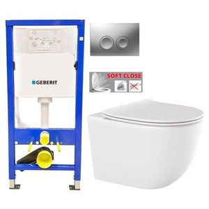 GEBERIT DuofixBasic s matným tlačítkem DELTA21 + WC INVENA TINOS + SEDÁTKO 458.103.00.1 21MA NO1 obraz