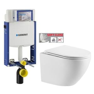 GEBERIT KOMBIFIX ECO, nádržka UP 320 bez tlačítka + WC INVENA LIMNOS WITH SOFT, včetně soft/close sedátka 110.302.00.5 LI1 obraz