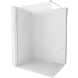 MEXEN/S Kioto Sprchová zástěna WALK-IN 90 x 200 cm, dekor 8 mm, nikl kartáčovaná 800-090-101-97-30 obraz