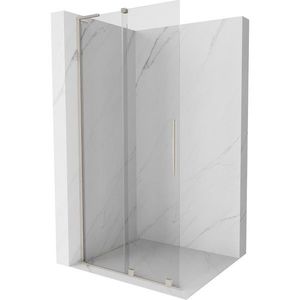 MEXEN/S Velar L Sprchová zástěna posuvná Walk-in 100 x 200 cm, transparent 8 mm, nikl kartáčovaný 871-100-003-03-97 obraz