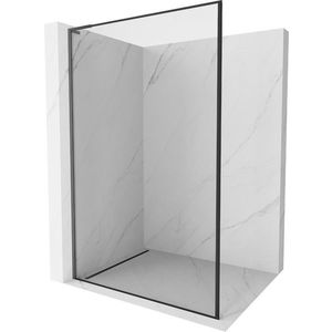 MEXEN/S Kioto L Sprchová zástěna WALK-IN 50 x 200 cm, černý vzor, grafit metal 800-050-103-95-70 obraz