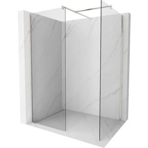 MEXEN/S Kioto Sprchová zástěna WALK-IN 90 x 70 cm, transparent, nikl kartáčovaný 800-090-202-97-00-070 obraz