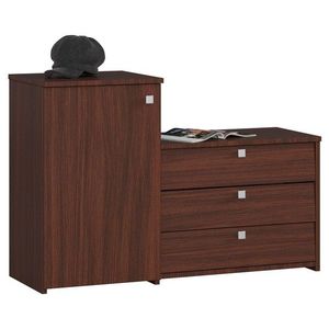 Ak furniture Botník s komodou S16 wenge obraz