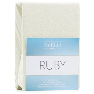 AmeliaHome Froté prostěradlo s gumou Amelia Home Ruby ecru, velikost 100-120x200 obraz