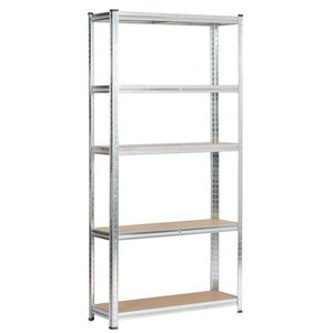 Ak furniture Kovový regál REGMET 90x30x180 cm stříbrný obraz