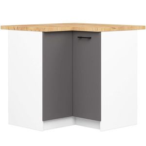 Ak furniture Kuchyňská rohová skříňka Olivie S 90 cm bílá/grafitově šedá mat obraz