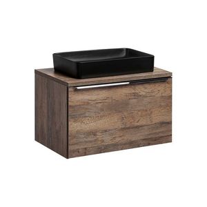 Comad Závěsná skříňka Santa Fe s deskou a umyvadlem 80 cm dub santa fe vintage obraz