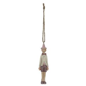 Závěsná dekorativní ozdoba Pinocchio - 3*3*11 cm 6PR0654 nohy u sebe obraz