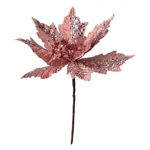 Růžová umělá rostlina zápich vánoční hvězda Poinsettia - Ø 22*25 cm 65821 obraz