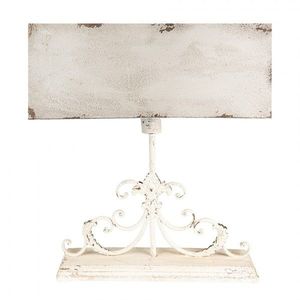 Béžová stolní lampa s hranatým stínidlem Vintage - 50*20*56 cm E27/ma* 1*60W 6LMC0108 obraz