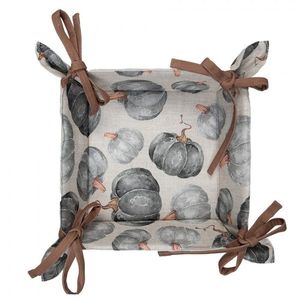 Bavlněný košík na pečivo s dýněmi Country Style Pumpkin - 35*35*8 cm CSP47 obraz