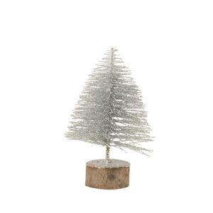 Malý stříbrný třpytivý stromeček Tree silver S - Ø 10*16 cm 17619 obraz