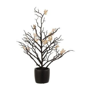 Černý dekorační stromek se zlatými lístky Tree Glitt - 15*15*44 cm 6856 obraz