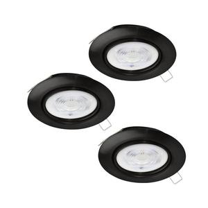 Eglo Eglo 901758 - SADA 3xLED Koupelnové svítidlo FAVAZZINA 1xGU10/4W/230V IP44 černá obraz