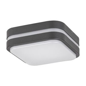 Rabalux Antracitové stropní/nástěnné LED svítidlo Hamburg čtvercové 200x200mm 10W IP44 8849 obraz