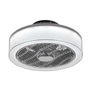 Rabalux Antracitové stropní LED svítidlo s ventilátorem Dalfon 395mm 30W CCT s DO 6857 obraz