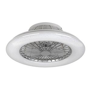 Rabalux Stříbrné stropní LED svítidlo s ventilátorem Dalfon 500mm 30W CCT s DO 6859 obraz