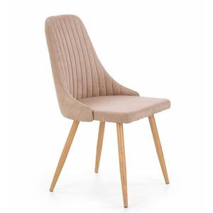 Židle K285 látka/kov béžová 56x49x91 obraz