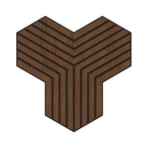 Frézovaný panel Triple wenge MDF obraz