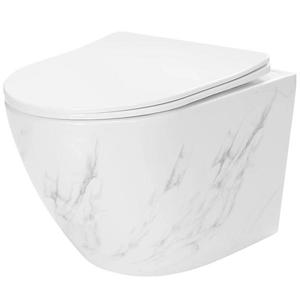 WC závěsné Carlos duroplast/Flat/Zm Nature Marble obraz