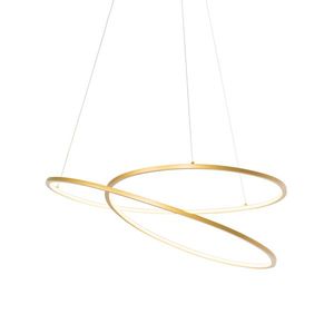 Designová závěsná lampa zlatá 72 cm včetně LED 3-stupňově stmívatelná - Jeřabina obraz