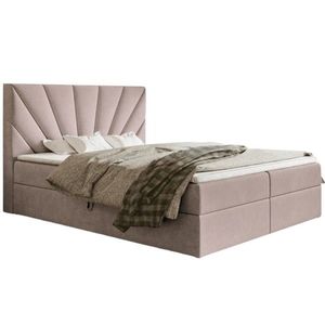 Elvisia Manželská postel EMMA Boxspring 6 | béžová/Jasmine 22 160 x 200 cm Provedení: Postel s topperem obraz