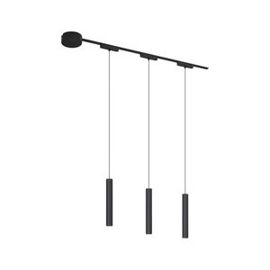 Modern railsysteem met 3 hanglampen zwart 1-fase - Magnetic Cassie obraz