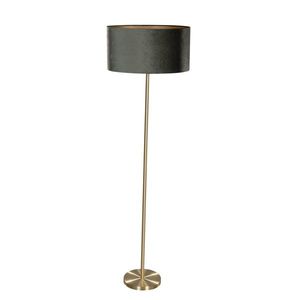 Vloerlamp messing met ovale velours kap groen 50cm - Simplo obraz