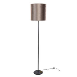 Vloerlamp zwart met velours kap bruin 40cm - Simplo obraz