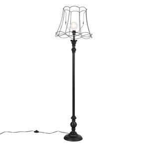 Stojací lampa černá s odstínem Granny Frame 45 cm - Classico obraz